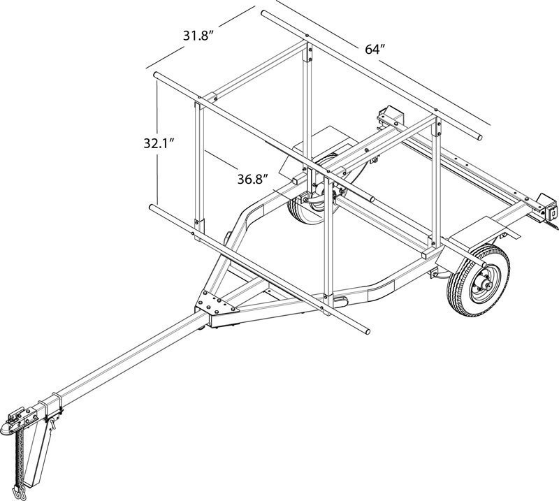 MULTI-SPORT RACK DIMENSIONS FROM RIGHT-ON TRAILER CO
