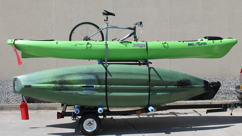 Multi-Sport Rack Trailer with Jackson kayaks
